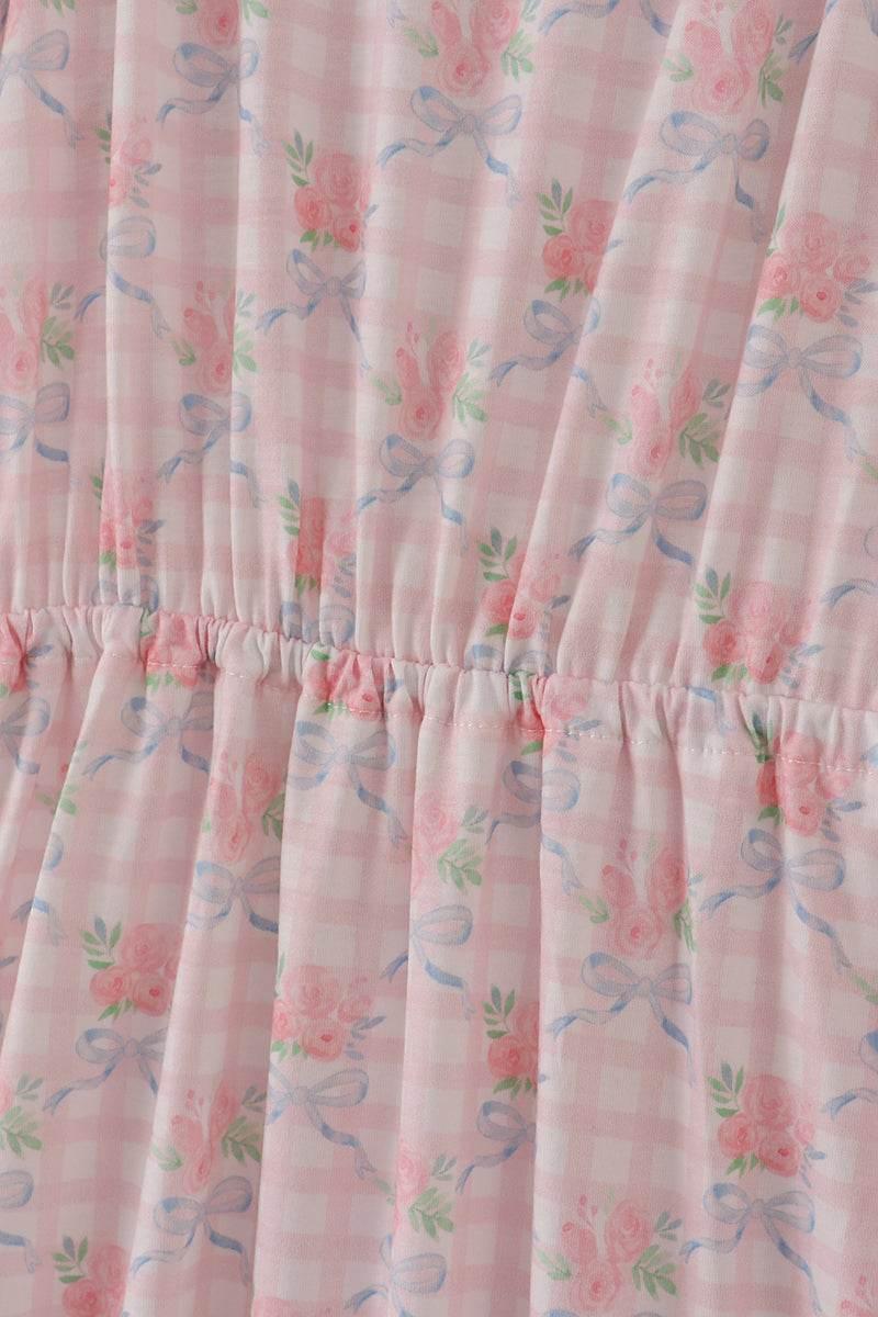 Pink Floral Print Mom Dress - Essential Southern Charm