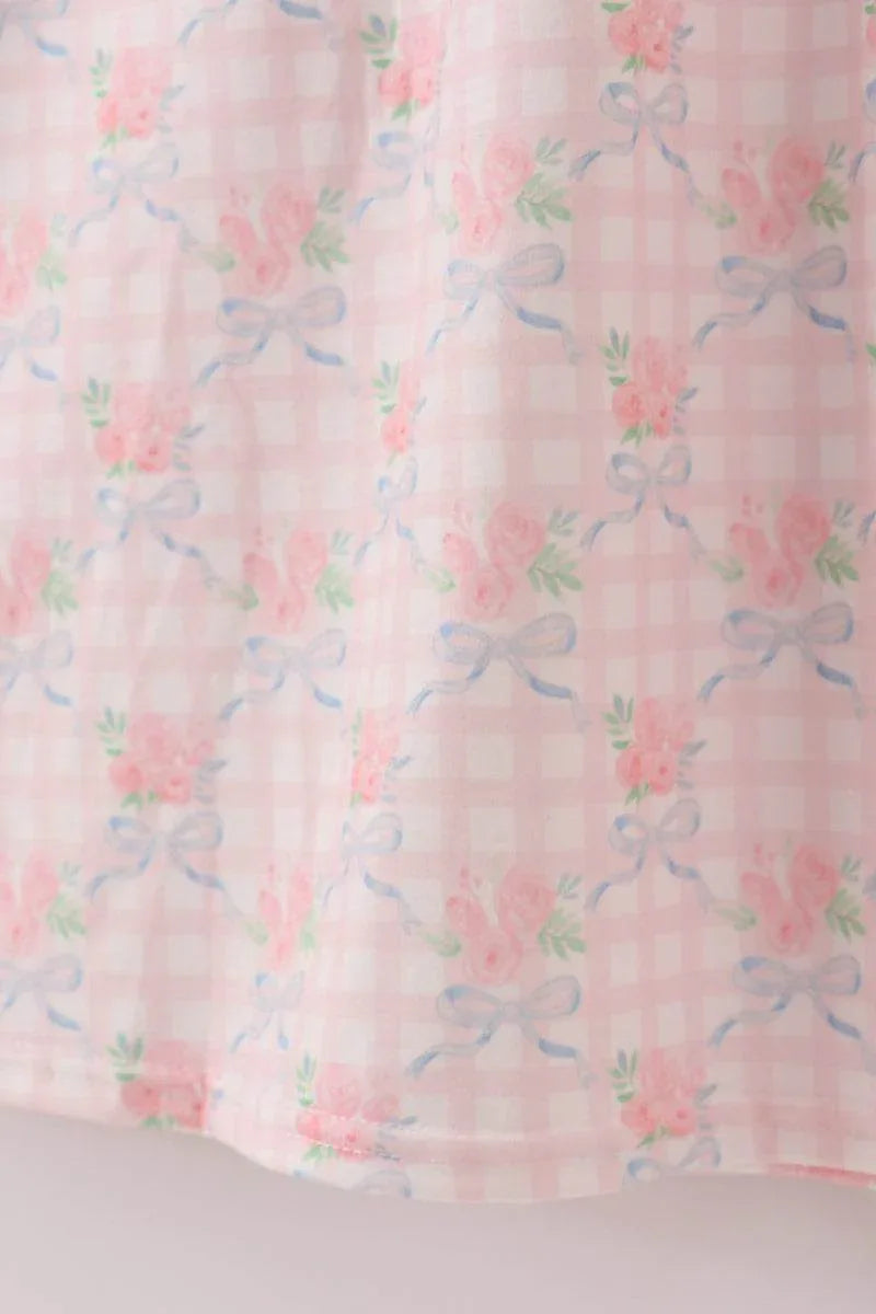 Pink Floral Print Mom Dress - Essential Southern Charm