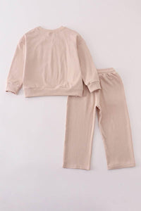 Mini French Knot Pants Set - Cream - Essential Southern Charm
