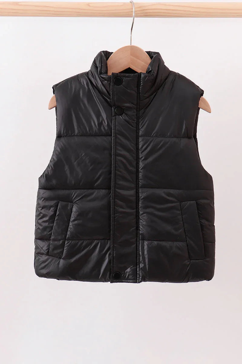 Black Mom&Me Puffer Vest - Essential Southern Charm