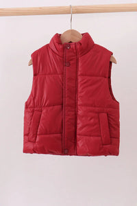 Maroon Mom&Me Puffer Vest - Essential Southern Charm
