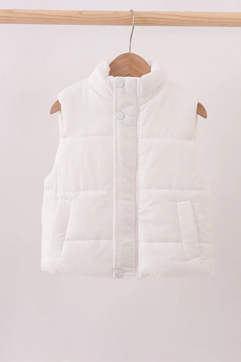 White Mom&Me Puffer Vest - Essential Southern Charm