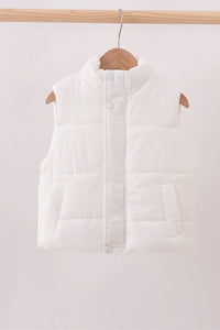 White Mom&Me Puffer Vest - Essential Southern Charm