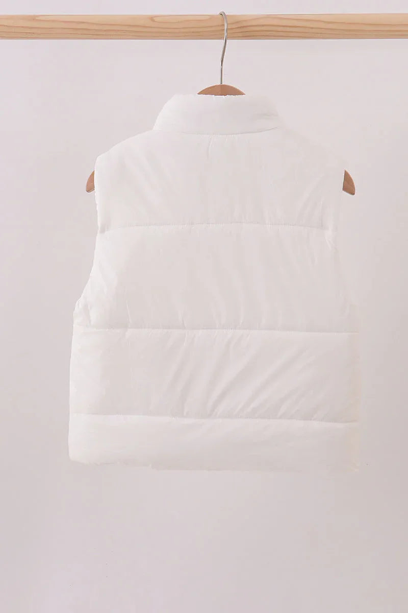 White Mom&Me Puffer Vest - Essential Southern Charm