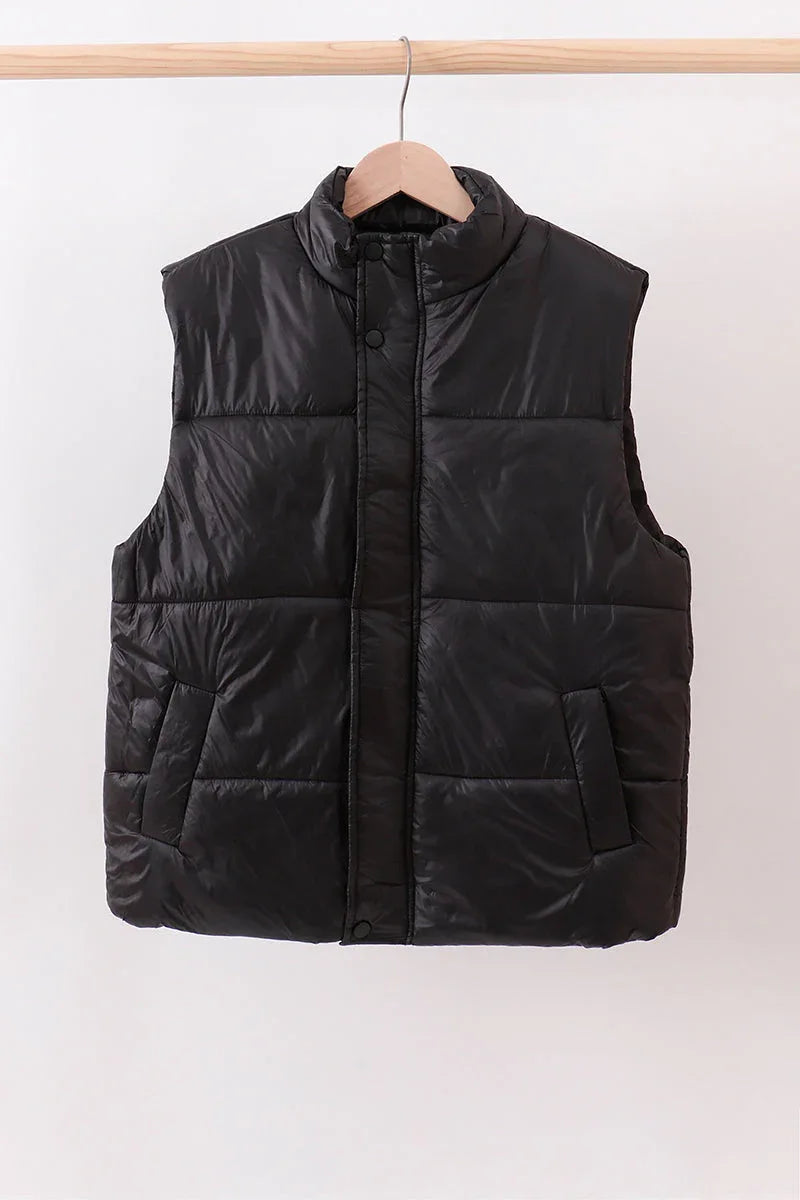 Black Mom&Me Puffer Vest - Essential Southern Charm