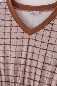 Brown Plaid Mom Dress - Essential Southern Charm