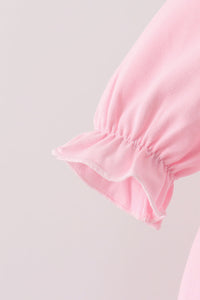 Lil sister embroidery ruffle bubble