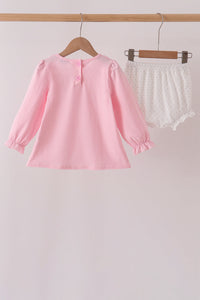 Lil sister embroidery ruffle bloomer set
