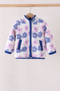 Fleece jacket - Blue Floral