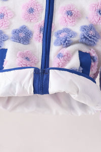 Fleece jacket - Blue Floral