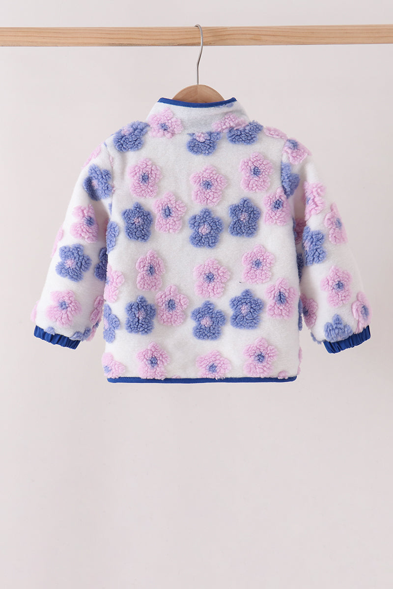 Fleece jacket - Blue Floral