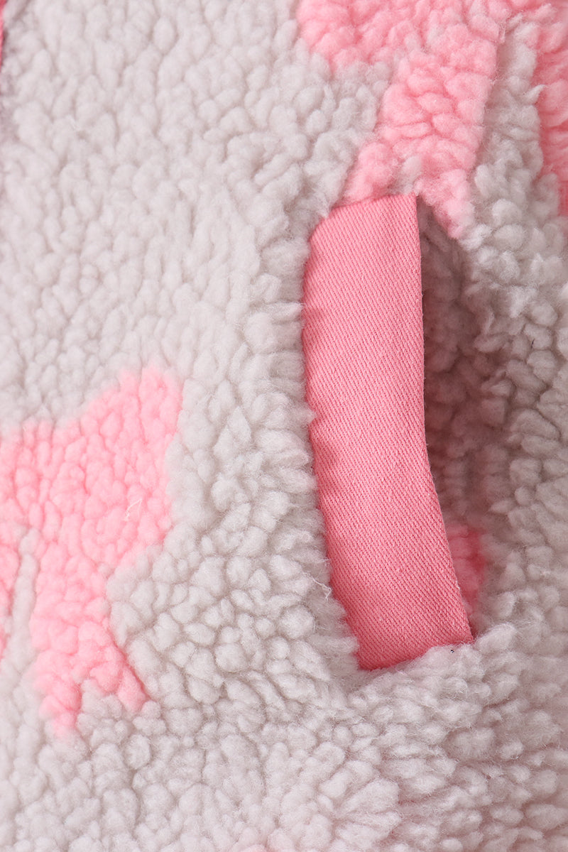 Fleece jacket - Pink bow