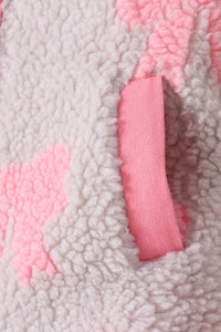 Fleece jacket - Pink bow