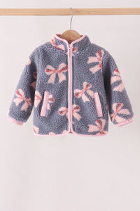 Fleece jacket - Blue bow