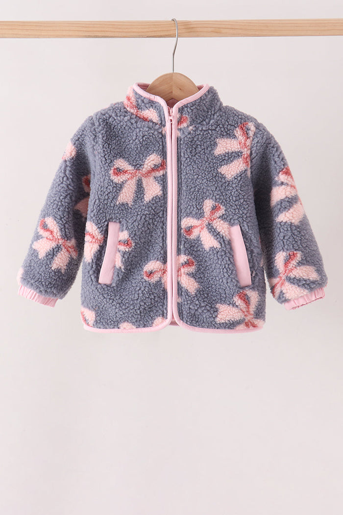 Fleece jacket - Blue bow