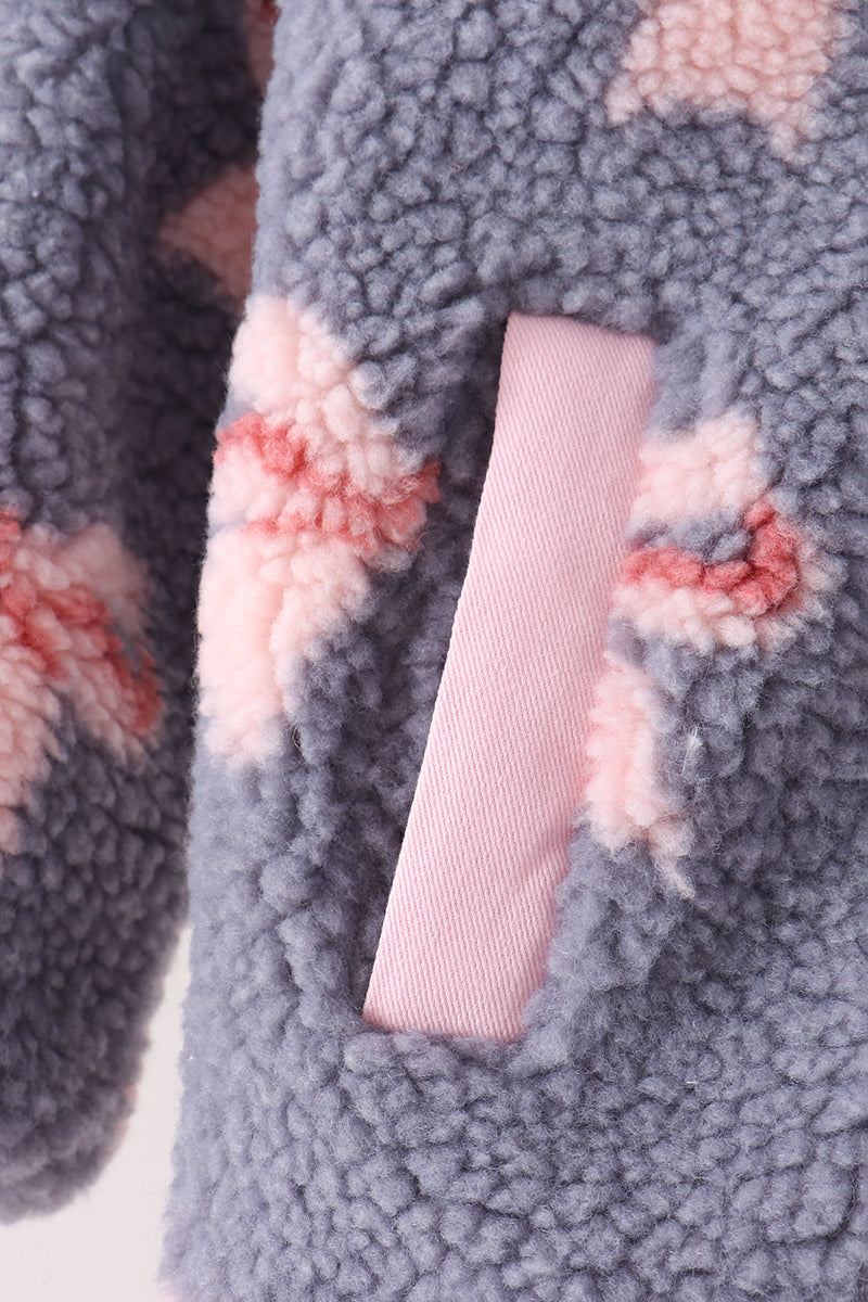 Fleece jacket - Blue bow