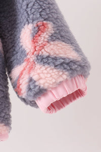 Fleece jacket - Blue bow