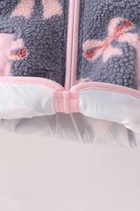 Fleece jacket - Blue bow
