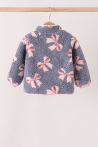 Fleece jacket - Blue bow