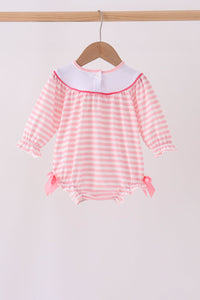Pink Stripe Princess Embroidery Bubble