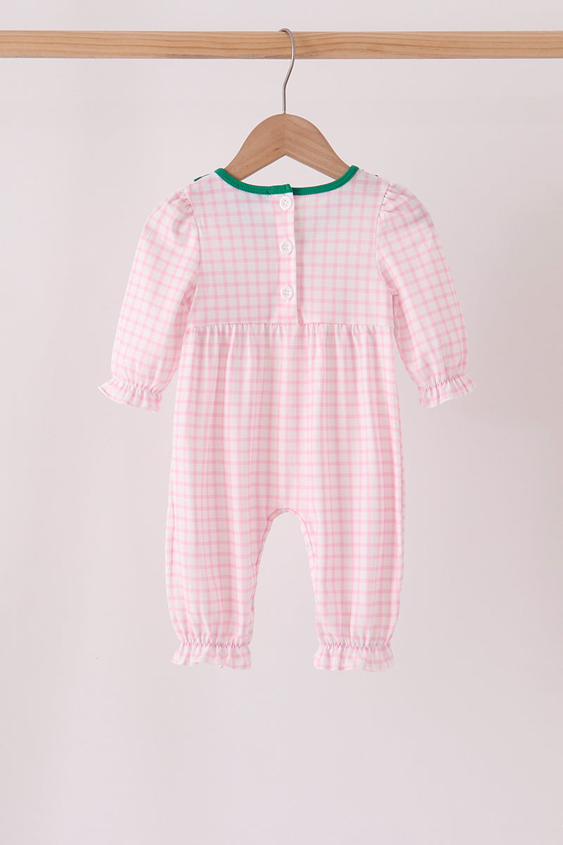 Gingerbread Embroidery Ruffle Romper