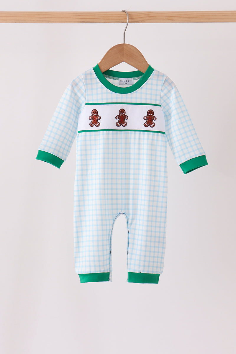 Gingerbread Embroidery Romper