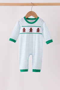 Gingerbread Embroidery Romper