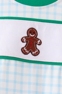 Gingerbread Embroidery Romper