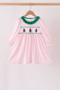 Gingerbread Embroidery Ruffle Dress