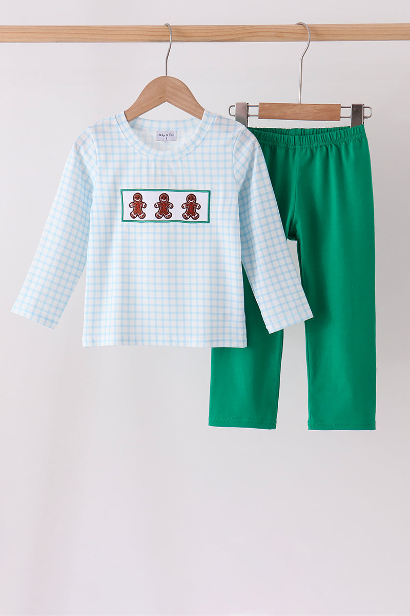 Gingerbread Embroidery Pants Set
