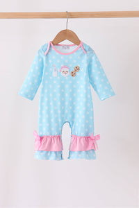 Milk Santa Cookies Ruffle Romper