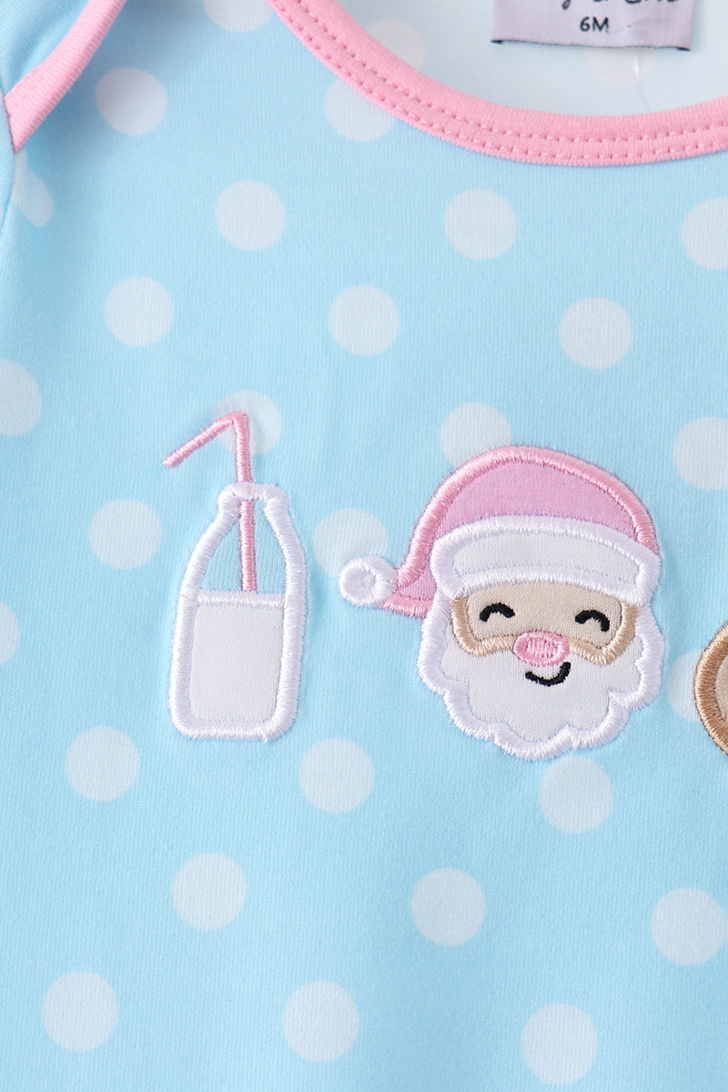Milk Santa Cookies Ruffle Romper