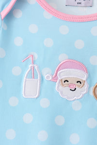Milk Santa Cookies Ruffle Romper