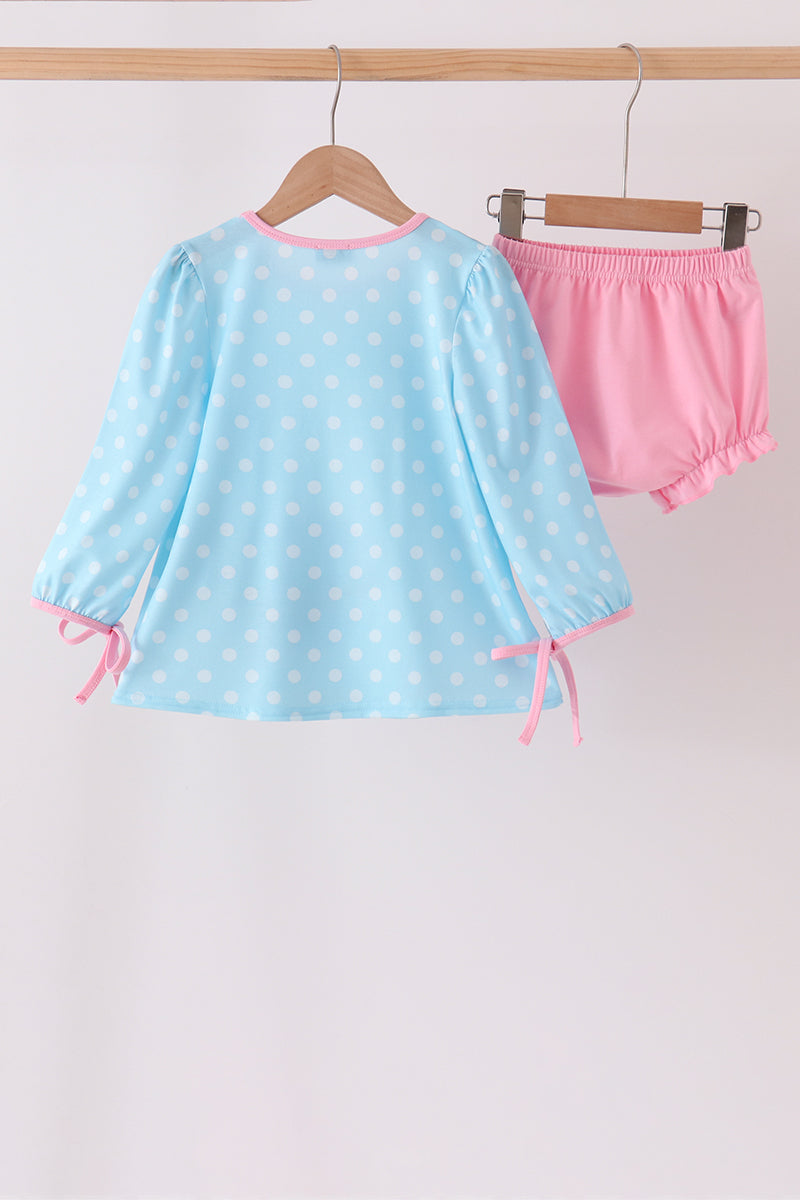 Milk Santa Cookies Ruffle Bloomer Set