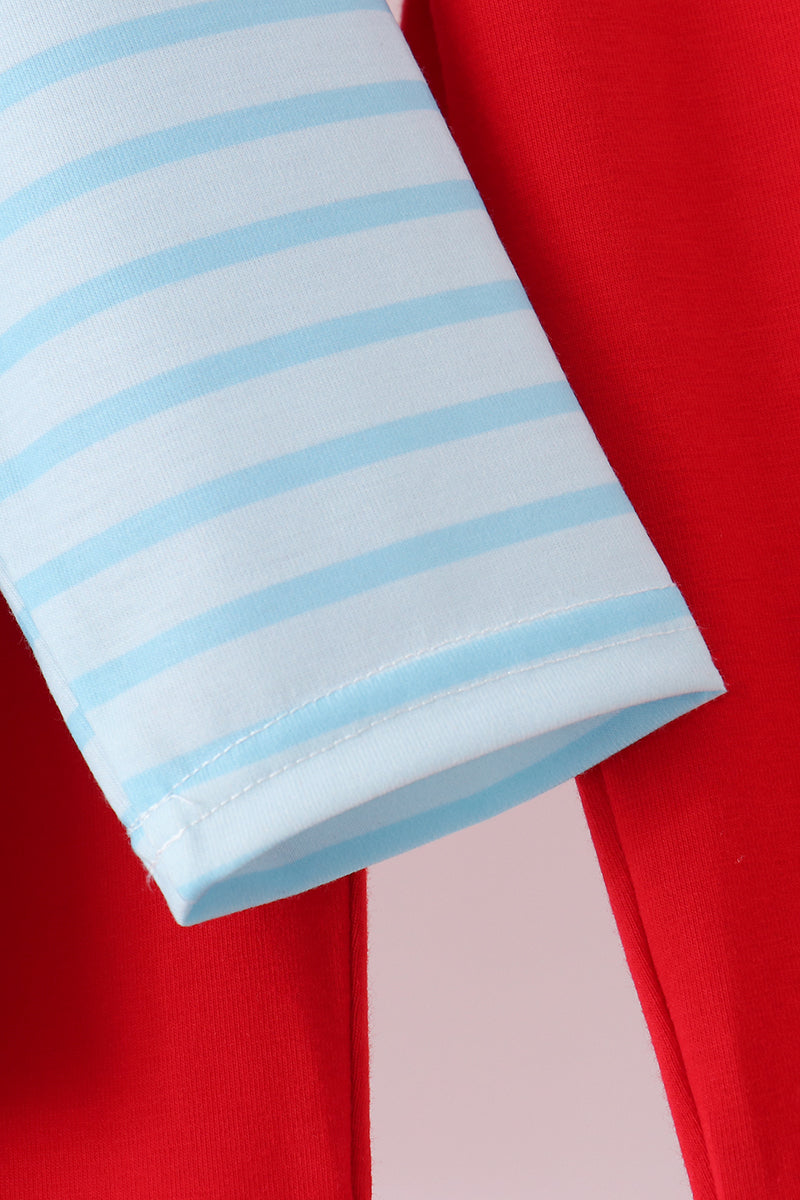 Milk Santa Cookies Stripe Pants Set