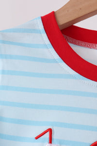 Milk Santa Cookies Stripe Pants Set