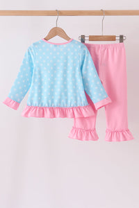 Milk Santa Cookies Ruffle Pants Set