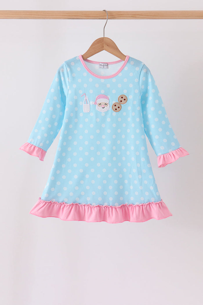 Milk Santa Cookies Ruffle Dress