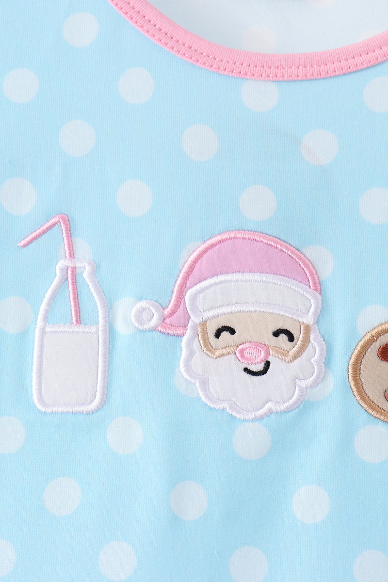 Milk Santa Cookies Ruffle Dress