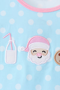 Milk Santa Cookies Ruffle Dress