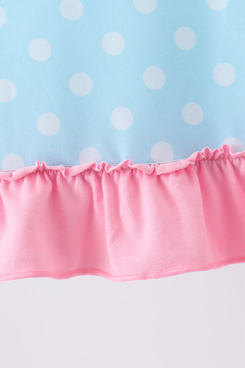 Milk Santa Cookies Ruffle Dress