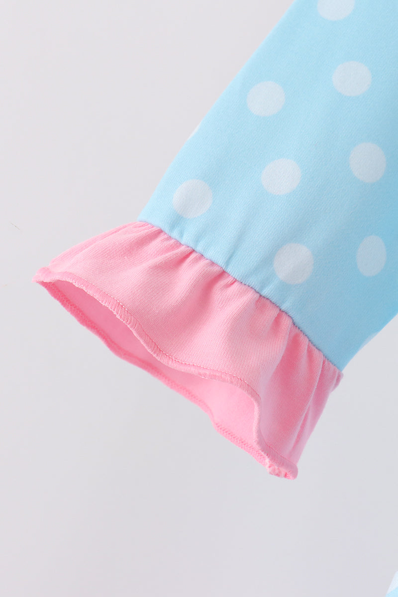 Milk Santa Cookies Ruffle Dress