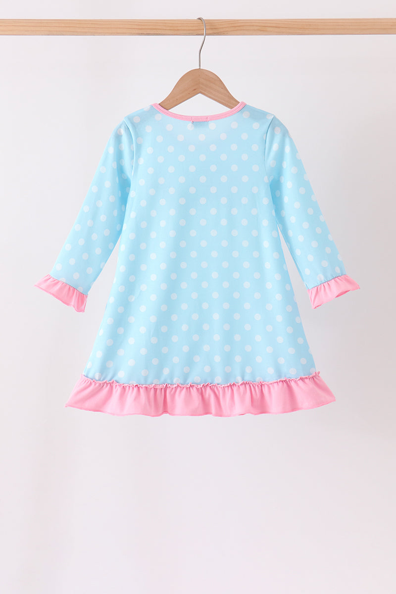 Milk Santa Cookies Ruffle Dress