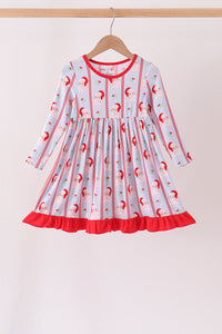 Santa claus bamboo ruffle dress