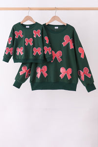 Bow sequin mom&me top
