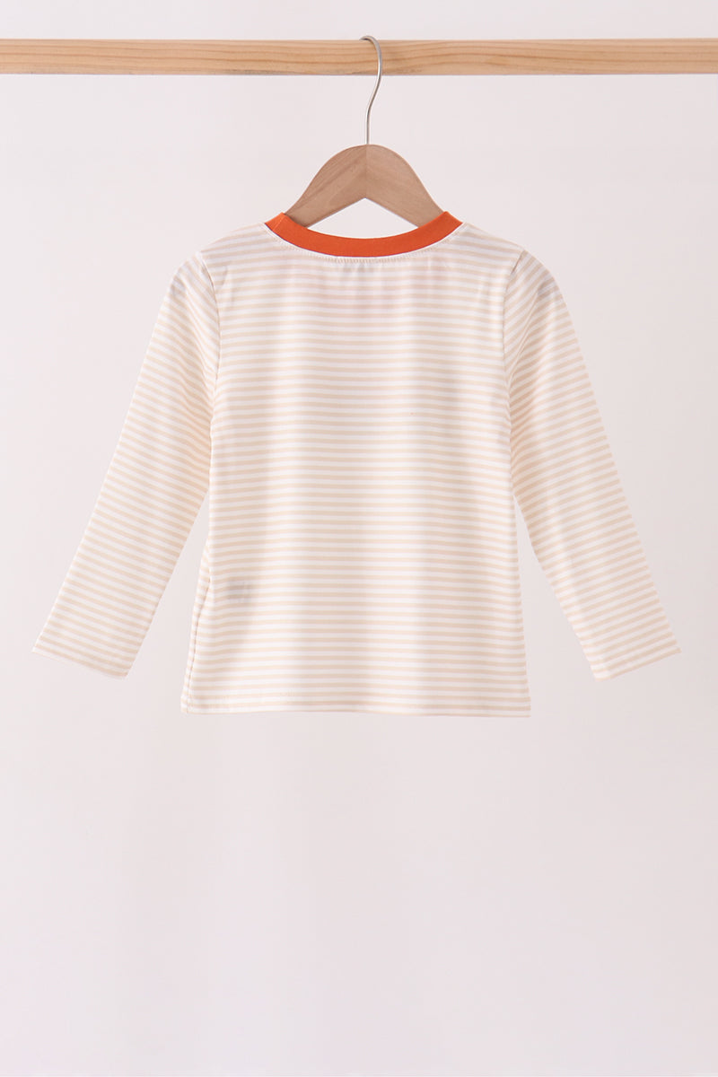 Turkey pumpkin embroidery top