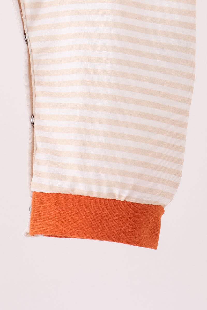 Turkey pumpkin embroidery romper