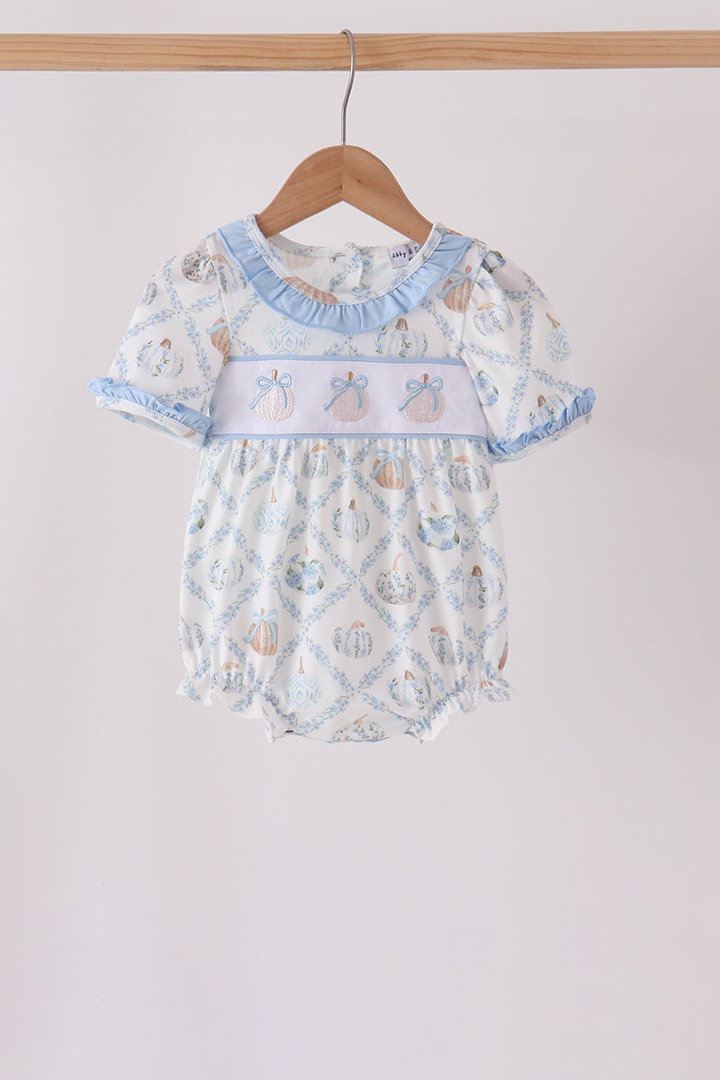 Pumpkin embroidery ruffle bubble