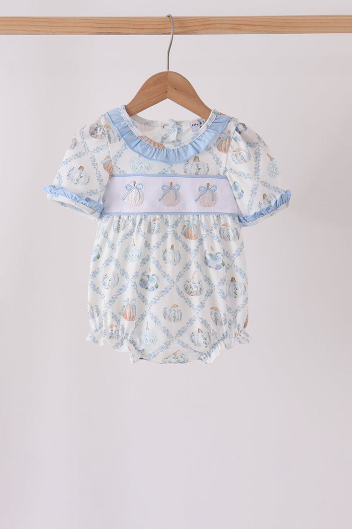 Pumpkin embroidery ruffle bubble