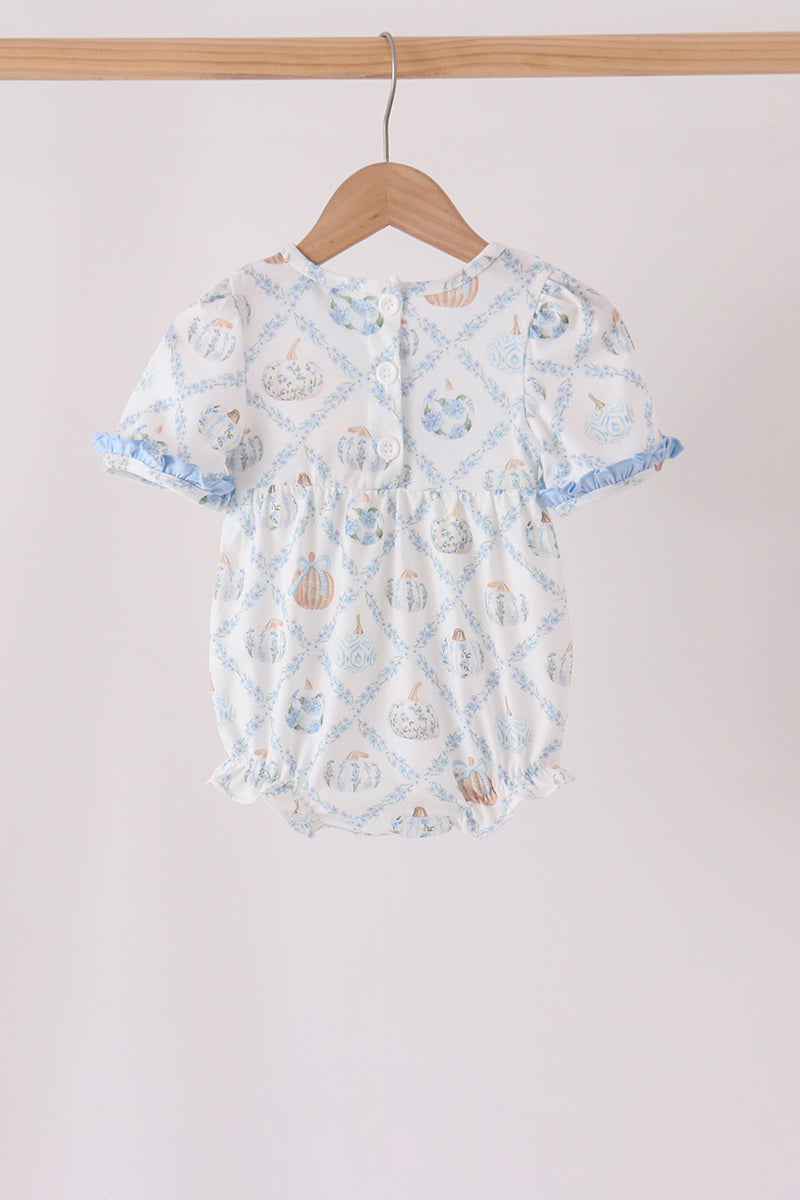 Pumpkin embroidery ruffle bubble
